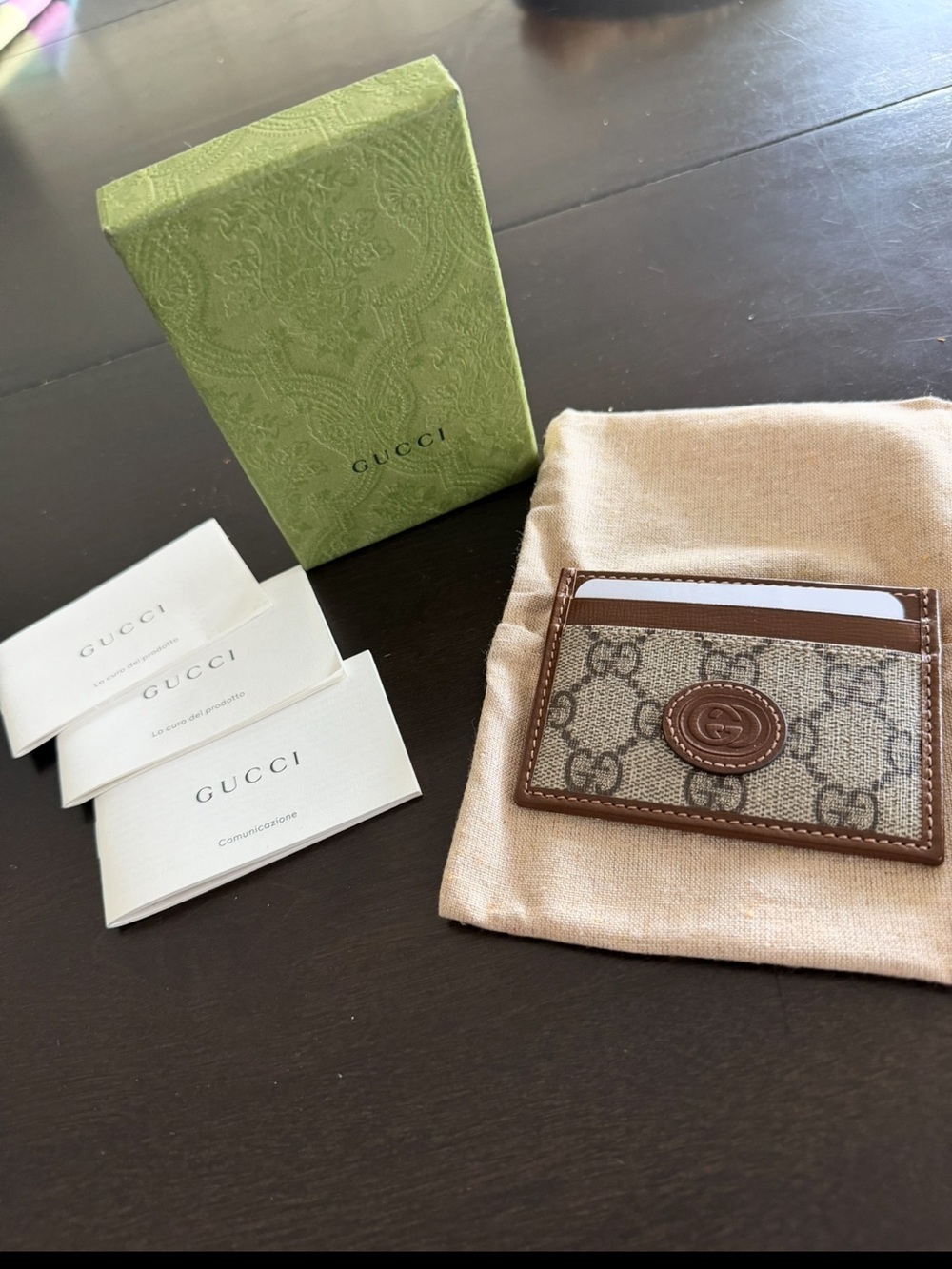 Gucci Ophidia GG Supreme Canvas Card Holder | Brand New | with Box & Dust Bag - Picture 1 of 5
